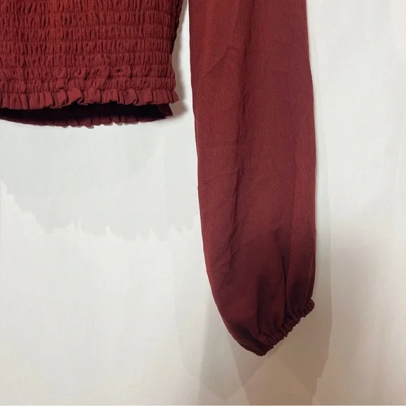 Dynamite Women V-Neck Red Blouse In Size XS - Picture 4 of 6